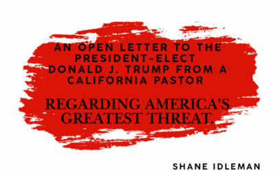 An Urgent Open Letter to President-Elect Donald J. Trump from a California Pastor